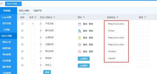 思途cms自定義導航的作用與設置方法 思途旅游cms